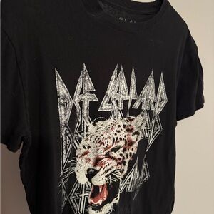 Black Graphic Leopard Tee